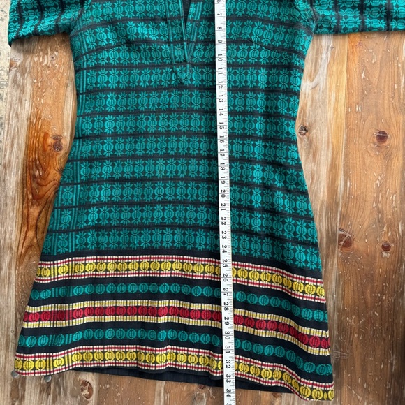 Vintage 1960s Dress Batik Dress Cotton Weave Size 8 - Picture 13 of 16